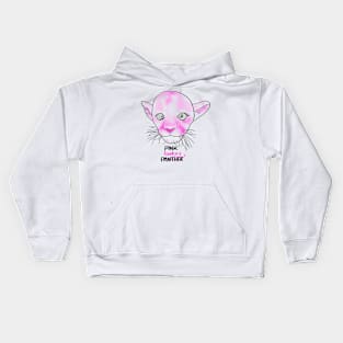 Pink baby panther Kids Hoodie